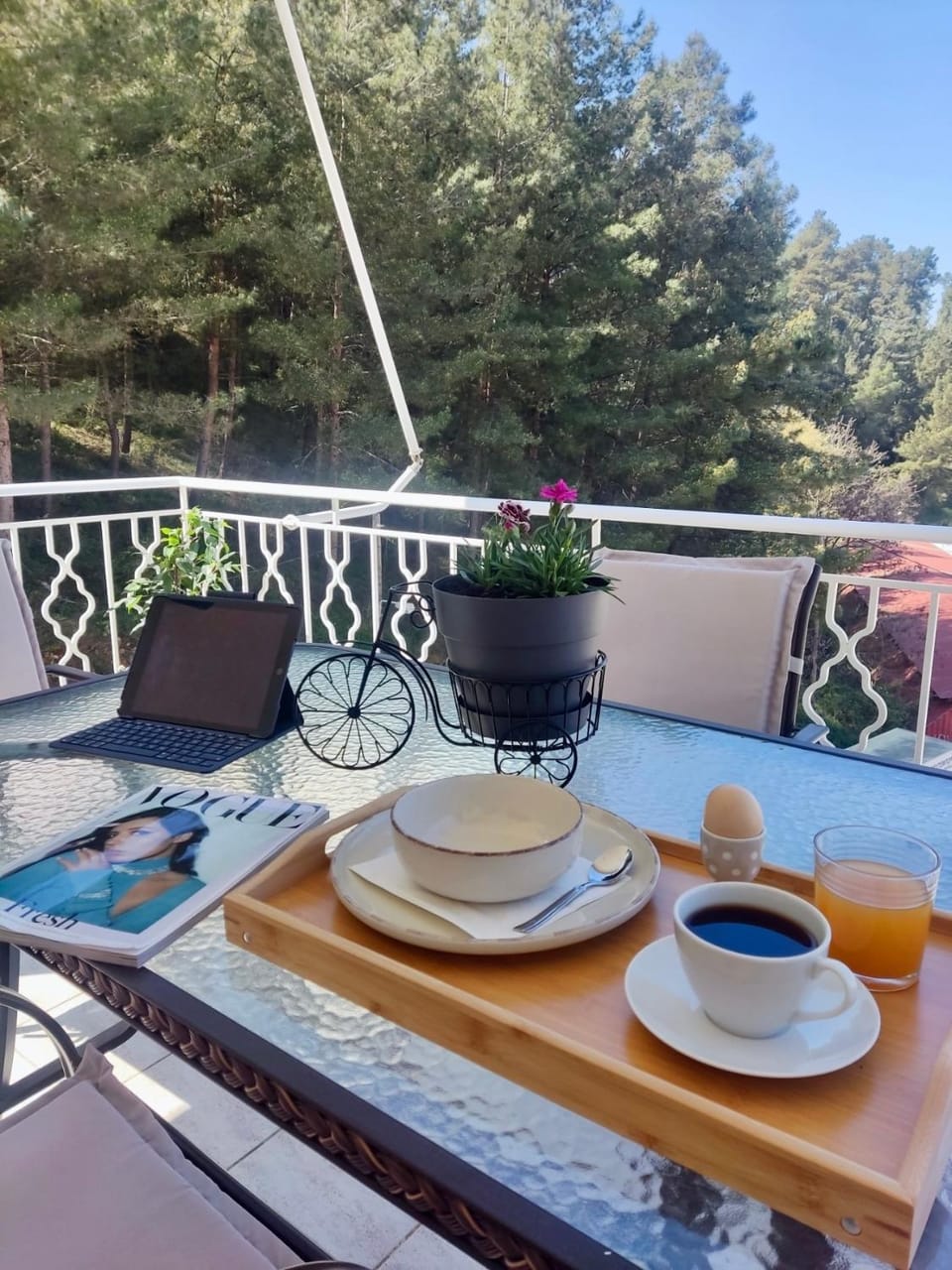 View (from property/room), Balcony/Terrace, Mountain view