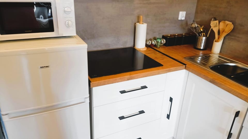 Kitchen or kitchenette, minibar