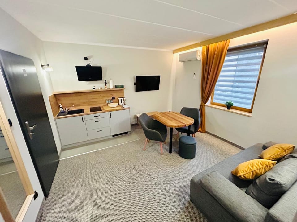TV and multimedia, Kitchen or kitchenette, Living room, Photo of the whole room
