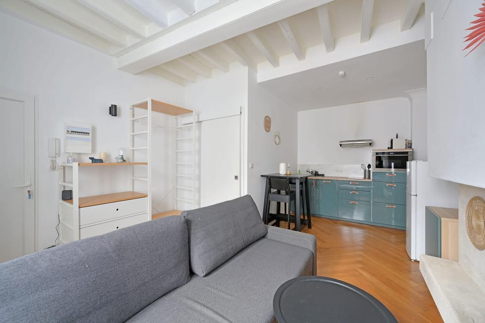 Living room, storage, kitchen