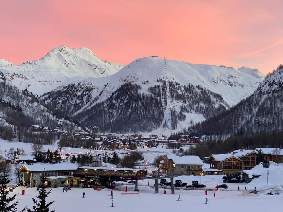 Natural landscape, Winter, Skiing, Mountain view