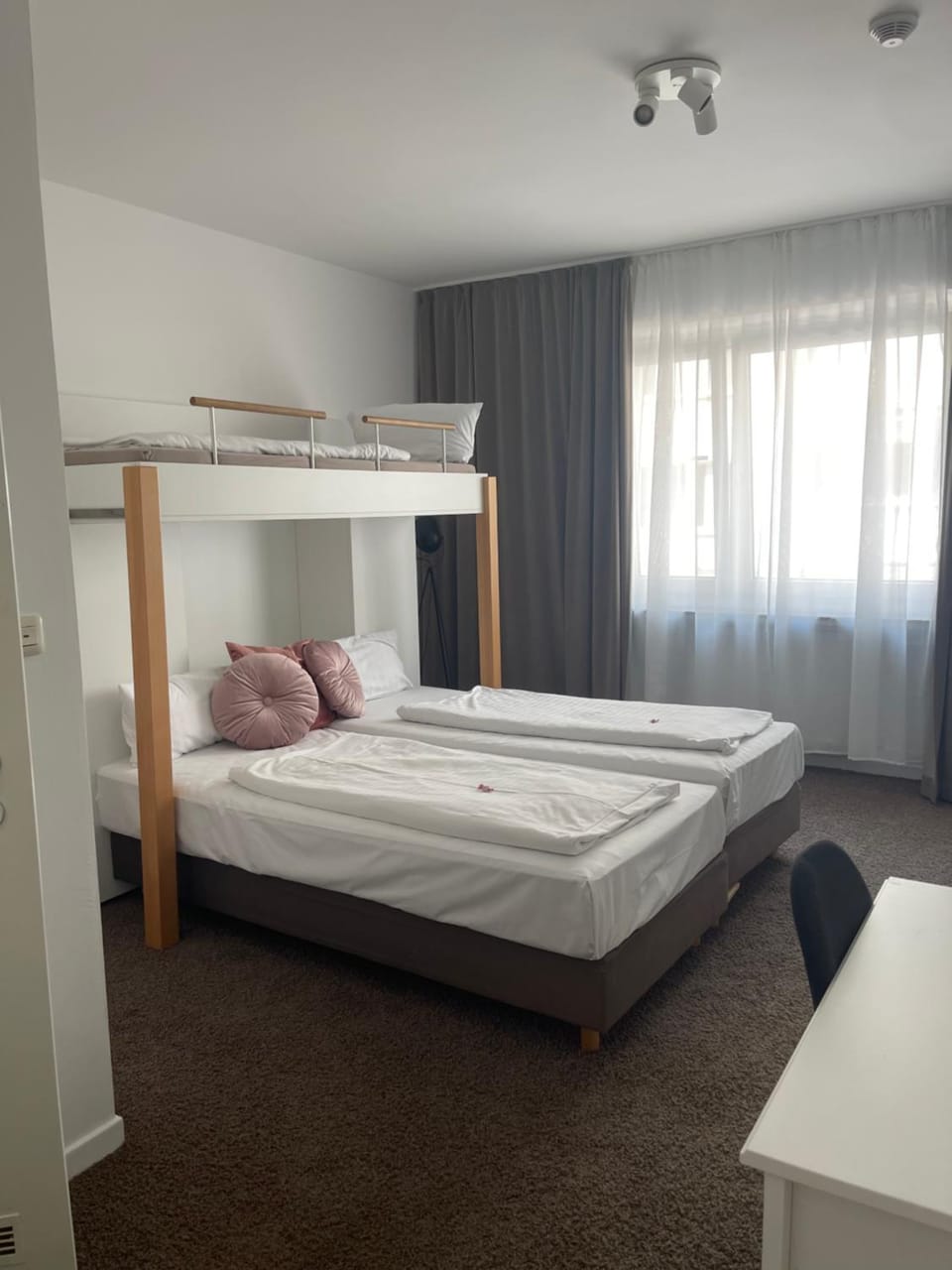 Photo of the whole room, bunk bed