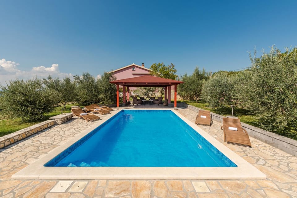 Natural landscape, Pool view, Swimming pool, sunbed