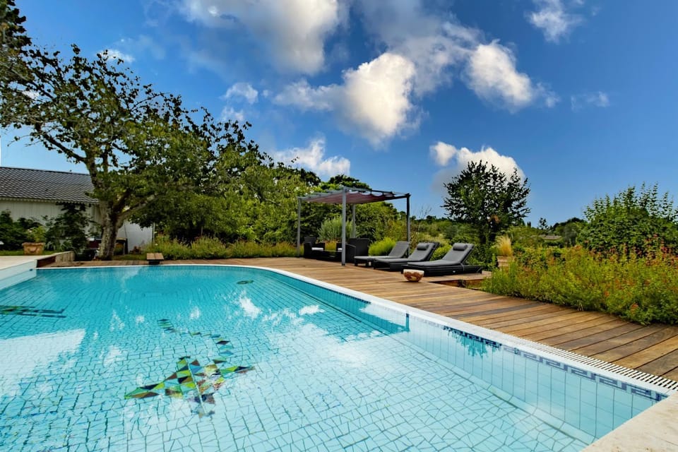 Property building, Living room, Swimming pool