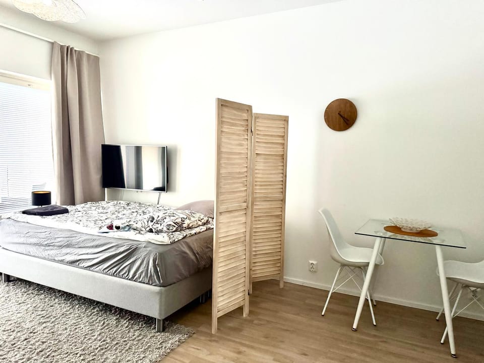 Rauhallinen studio isolla parvekkeella Apartment in Finland