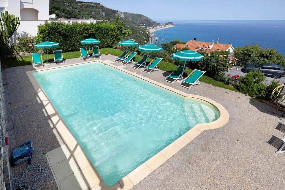 Property building, Living room, Swimming pool
