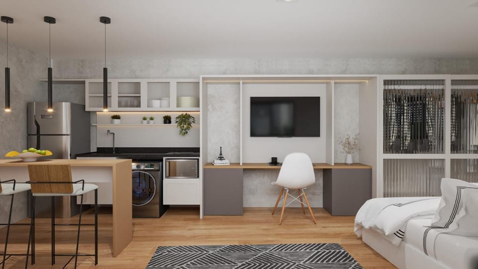 FARIA LIMA, PINHEIROS Estação a 600 metros - ESTUDIOS e Apto de 1QR 1B Completos, Modernos, Aconchegantes - Iguatemi Stay B Apartment in Sao Paulo City