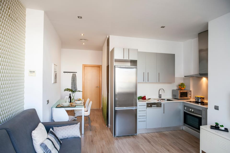 Kitchen or kitchenette, Living room, Dining area