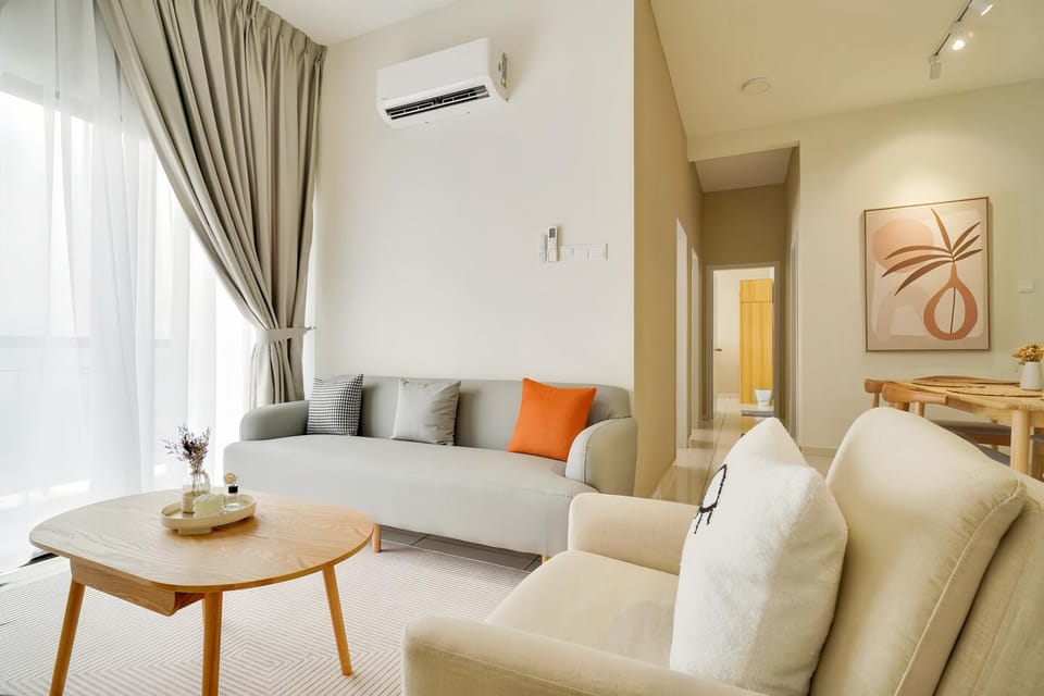 Living room, Seating area, air conditioner