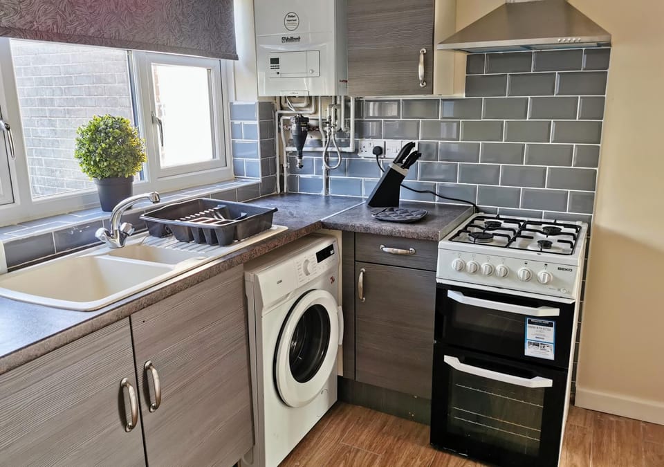 Kitchen or kitchenette, minibar, pet friendly, storage, stove, washing machine