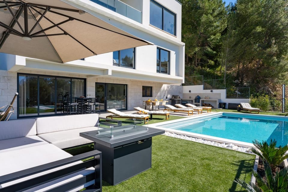 Villa Sunset Split overviewing Split and Podstrana bay Villa in Podstrana