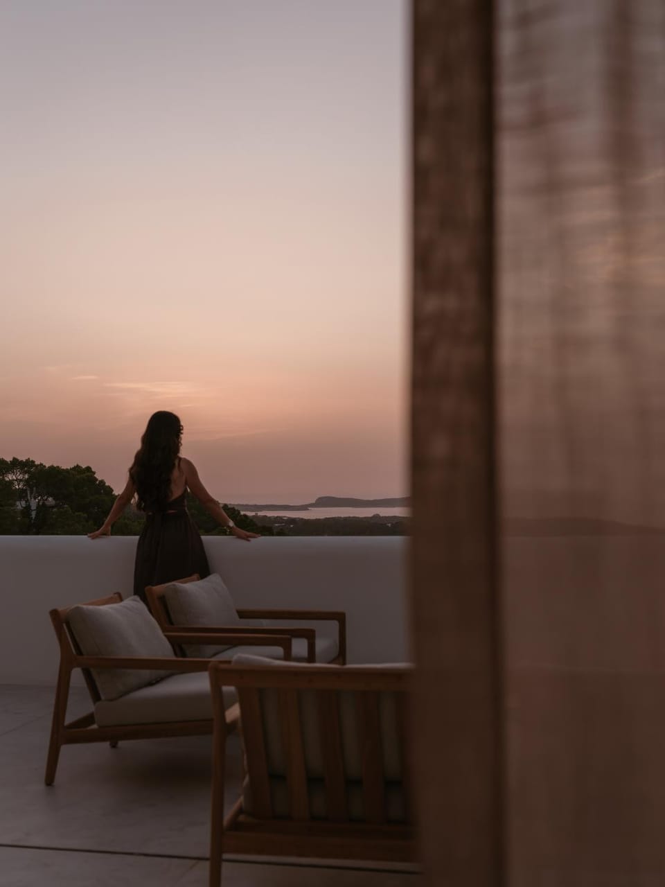 Natural landscape, View (from property/room), Balcony/Terrace, Sea view, Sunset