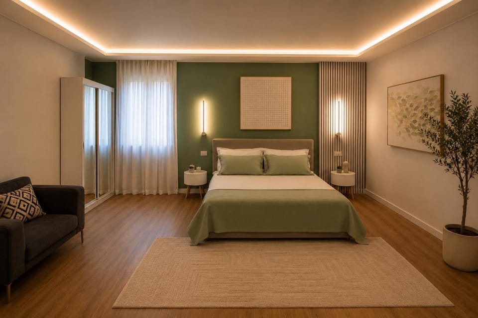 Photo of the whole room, Bedroom