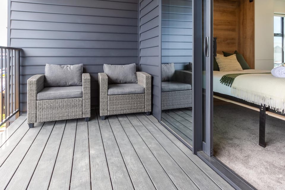 Patio, Bed, Balcony/Terrace, Seating area, towels