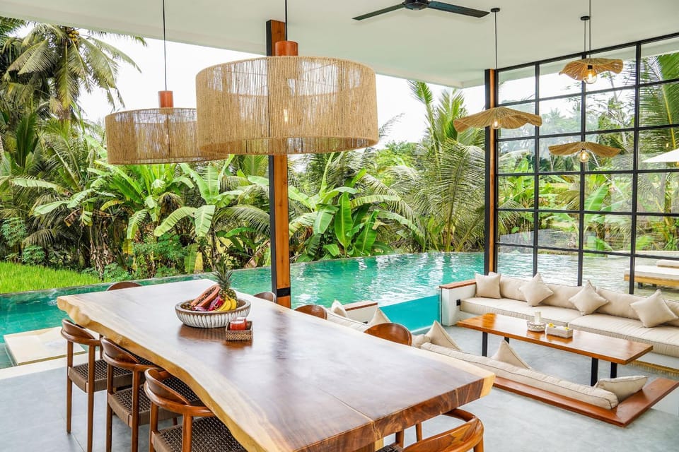 Living room, Dining area, Pool view, Swimming pool