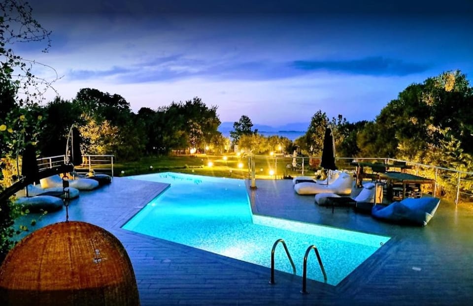 Seating area, Pool view, Sea view, Sea view, Swimming pool, Sunset