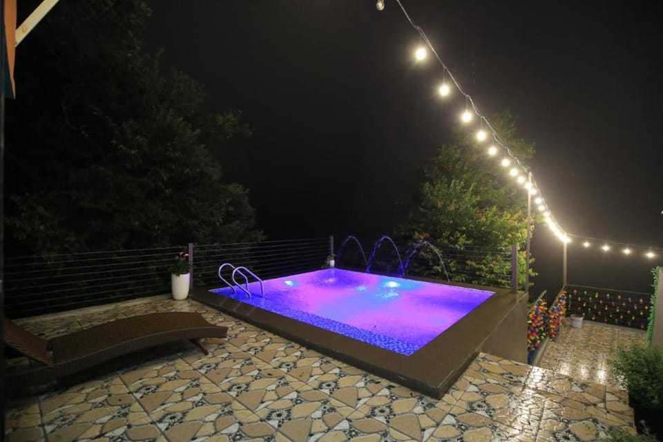 Night, Natural landscape, Swimming pool, sunbed