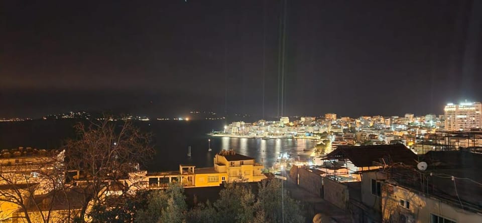 Night, Natural landscape, Bird's eye view, City view, Sea view