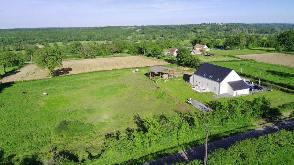 Property building, Natural landscape, Bird's eye view