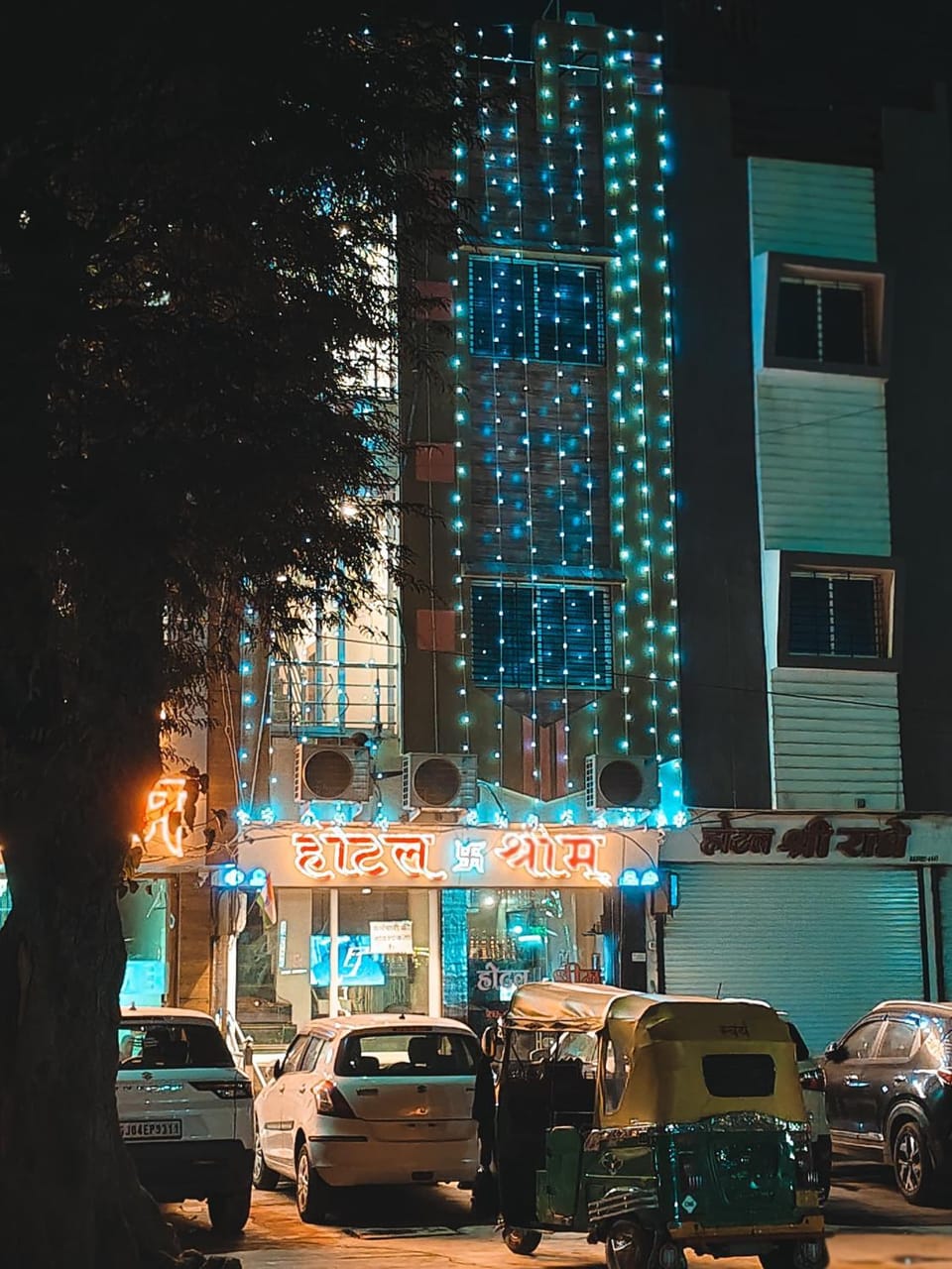 Property building, Night, Location, Parking