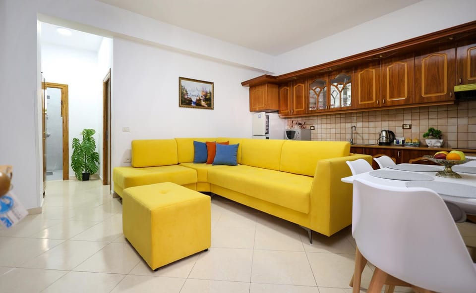 Living room, kitchen