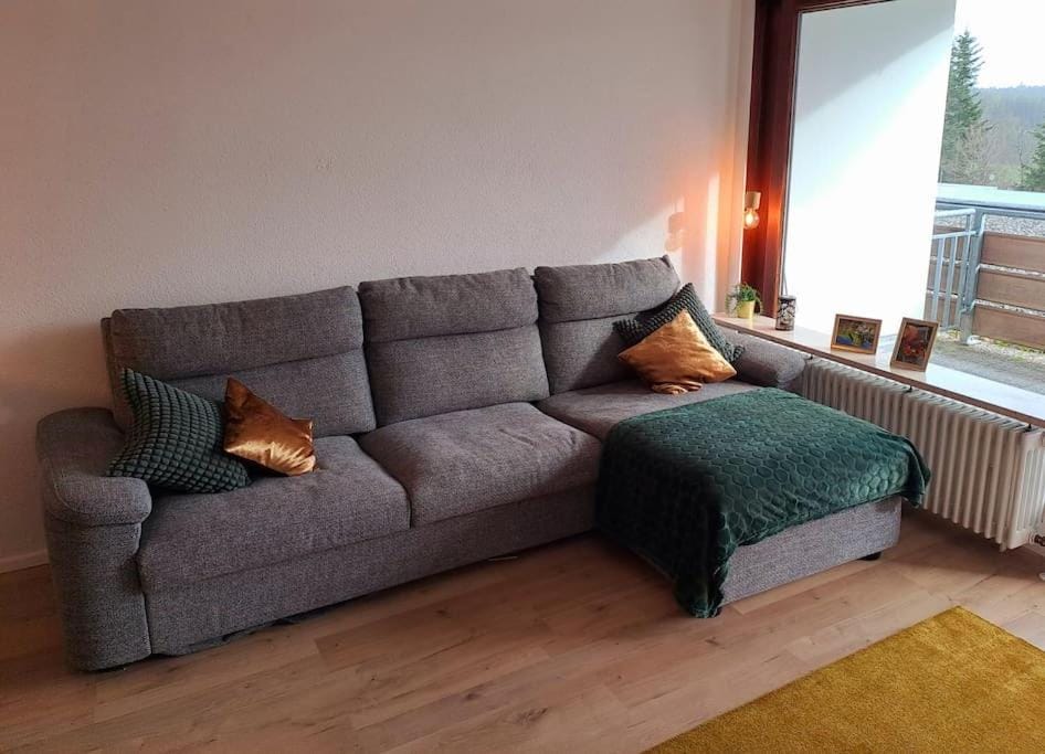 Bed, Living room, Seating area