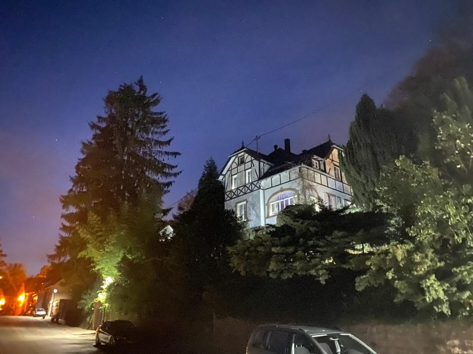 Property building, Night, Parking