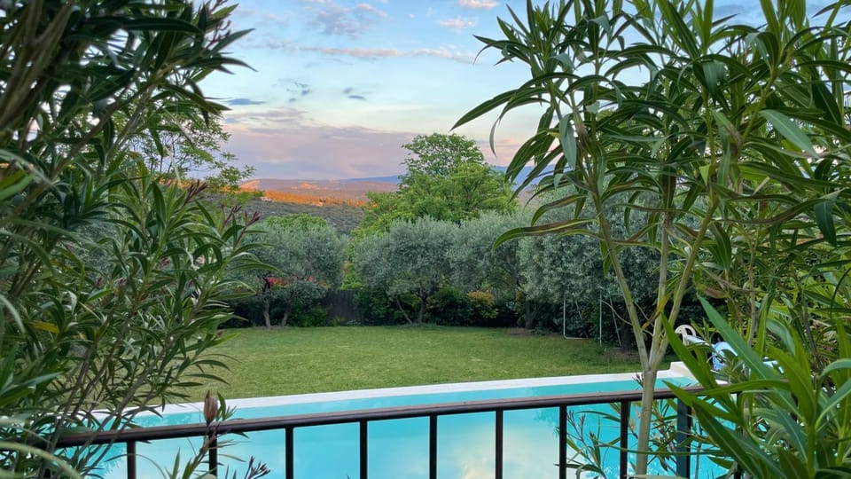 Garden, Garden view, Landmark view, Mountain view, Swimming pool, Sunset