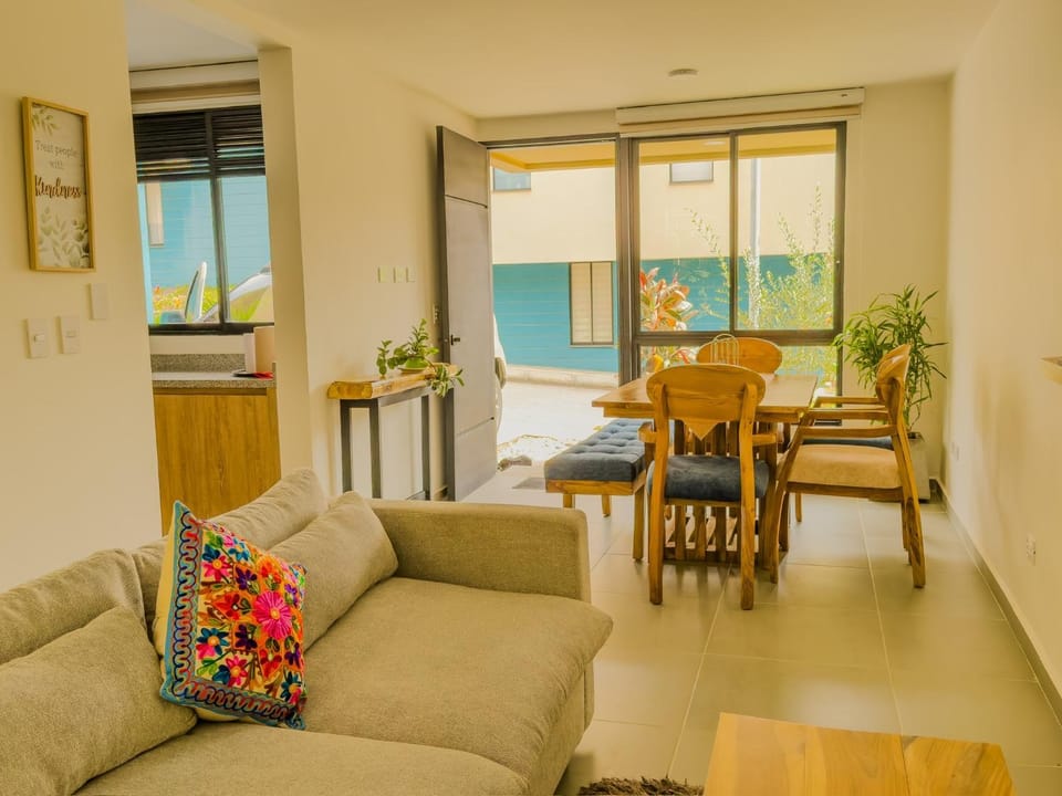 Kitchen or kitchenette, Living room, Dining area