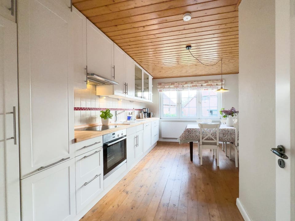 Kitchen or kitchenette, dishwasher, oven, stove