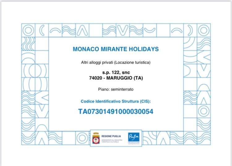 Monaco Mirante Holidays Apartment in Province of Taranto