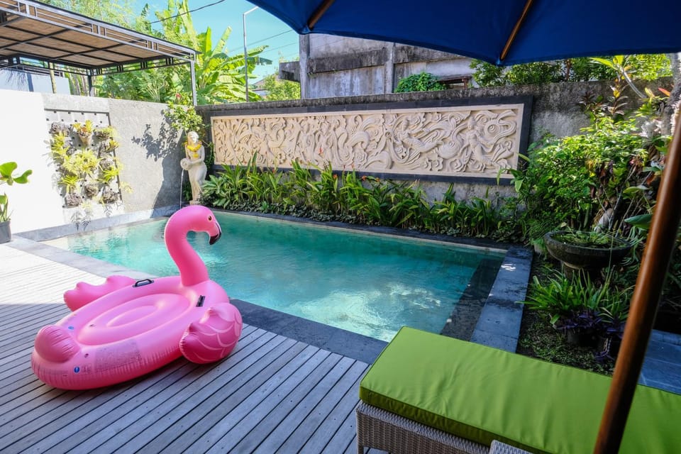 Day, Natural landscape, Garden, Garden view, Pool view, Swimming pool, sunbed