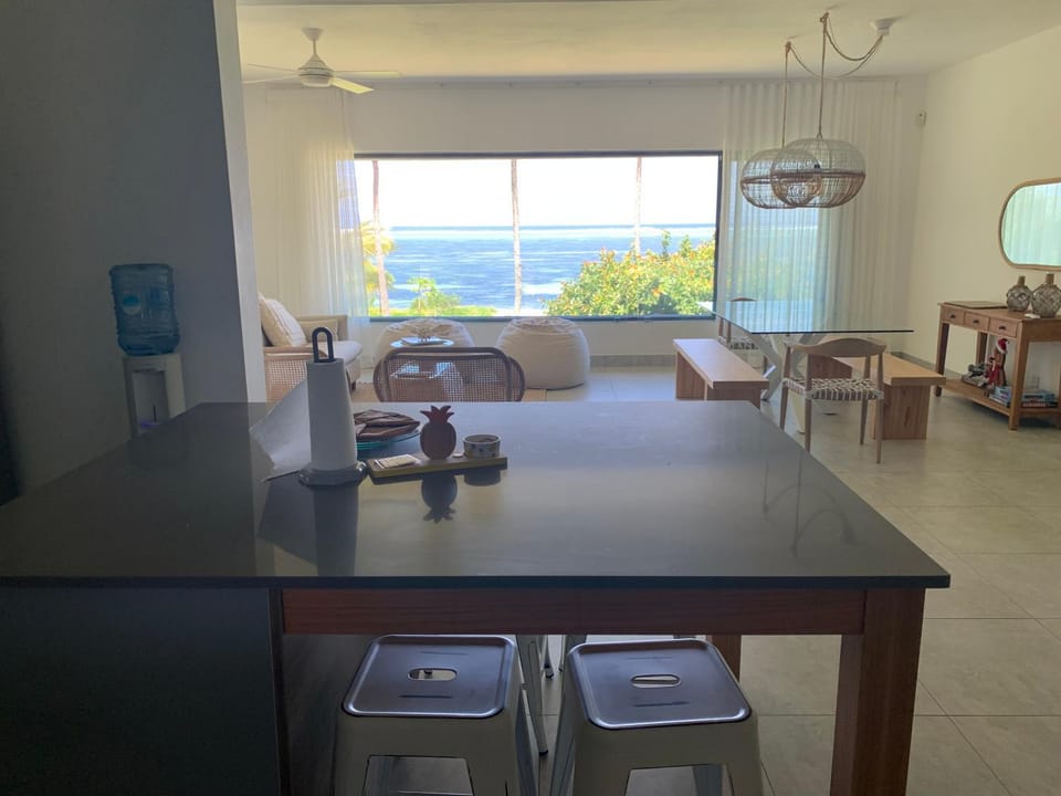 Living room, Seating area, Sea view