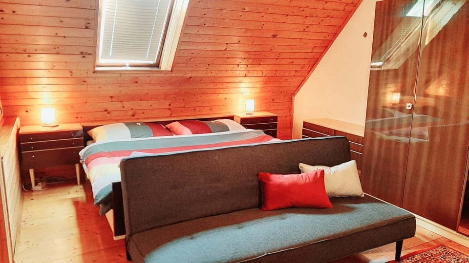 Property building, Living room, Bedroom