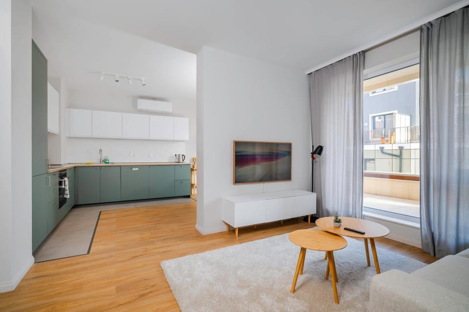 Living room, kitchen