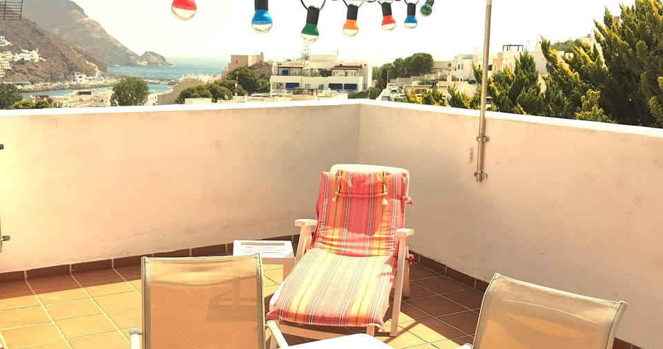 Solarium, View (from property/room), Balcony/Terrace, Dining area, Mountain view, Sea view, sunbed