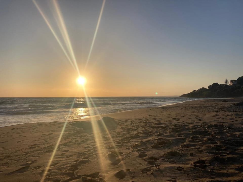 Natural landscape, Beach, Sea view, Sunset