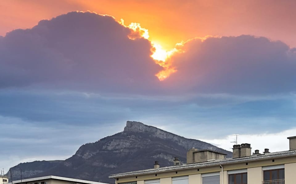 Natural landscape, Mountain view, Sunset