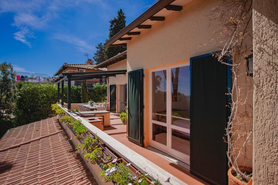 Property building, Patio, Day, View (from property/room), Balcony/Terrace, Garden view