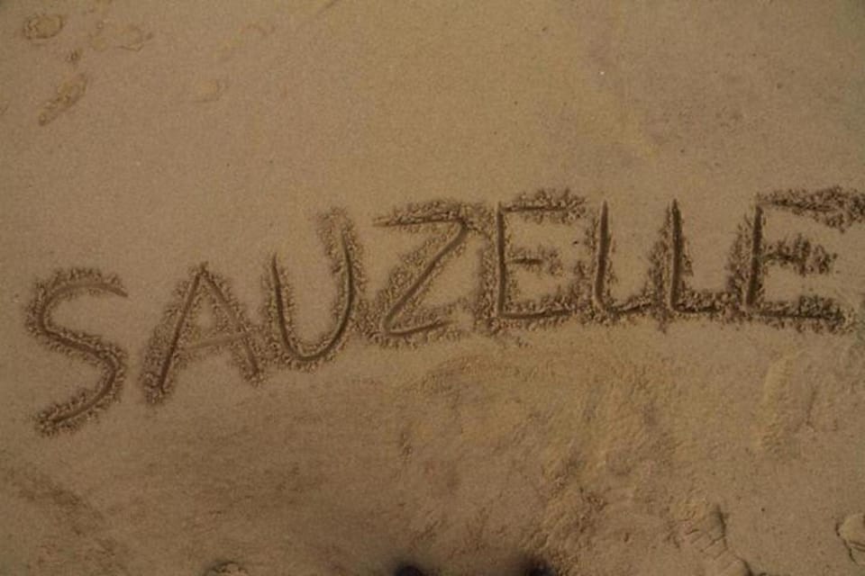 Beach, Text overlay