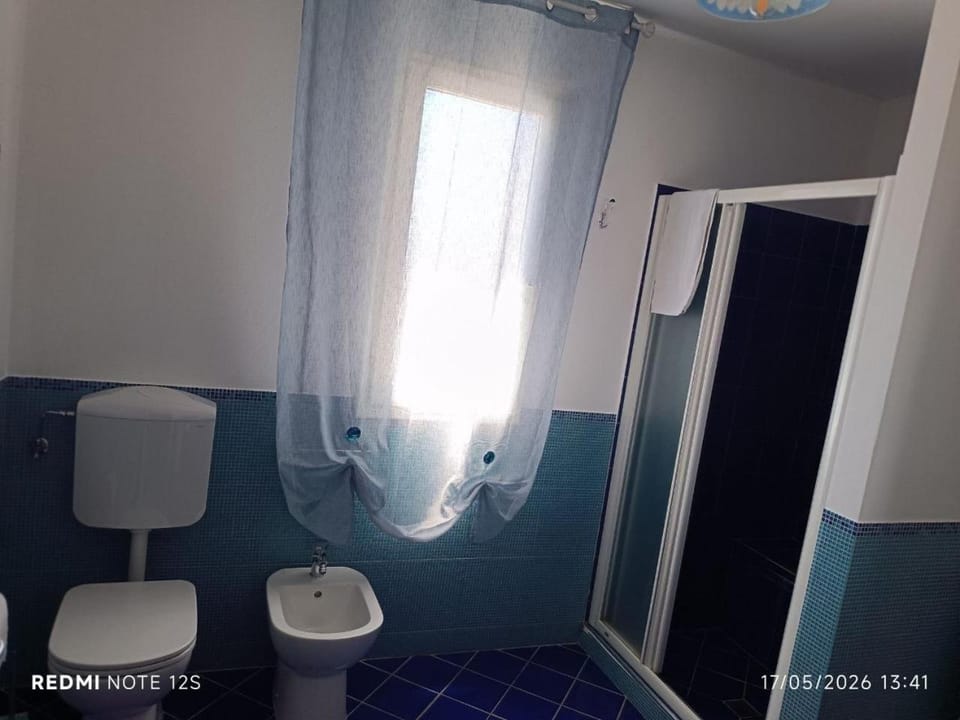 Shower, Toilet, Bathroom, hair dryier, towels, washing machine