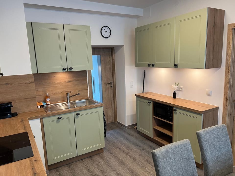 Kitchen or kitchenette, dishwasher, minibar, stove