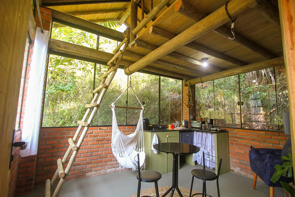 Suíte com Mezanino e Cachoeira no Quintal Nature lodge in State of Santa Catarina