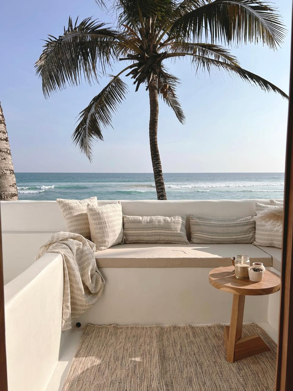 Day, Natural landscape, View (from property/room), Balcony/Terrace, Seating area, Beach, Sea view, Sunset, Open Air Bath, Bath