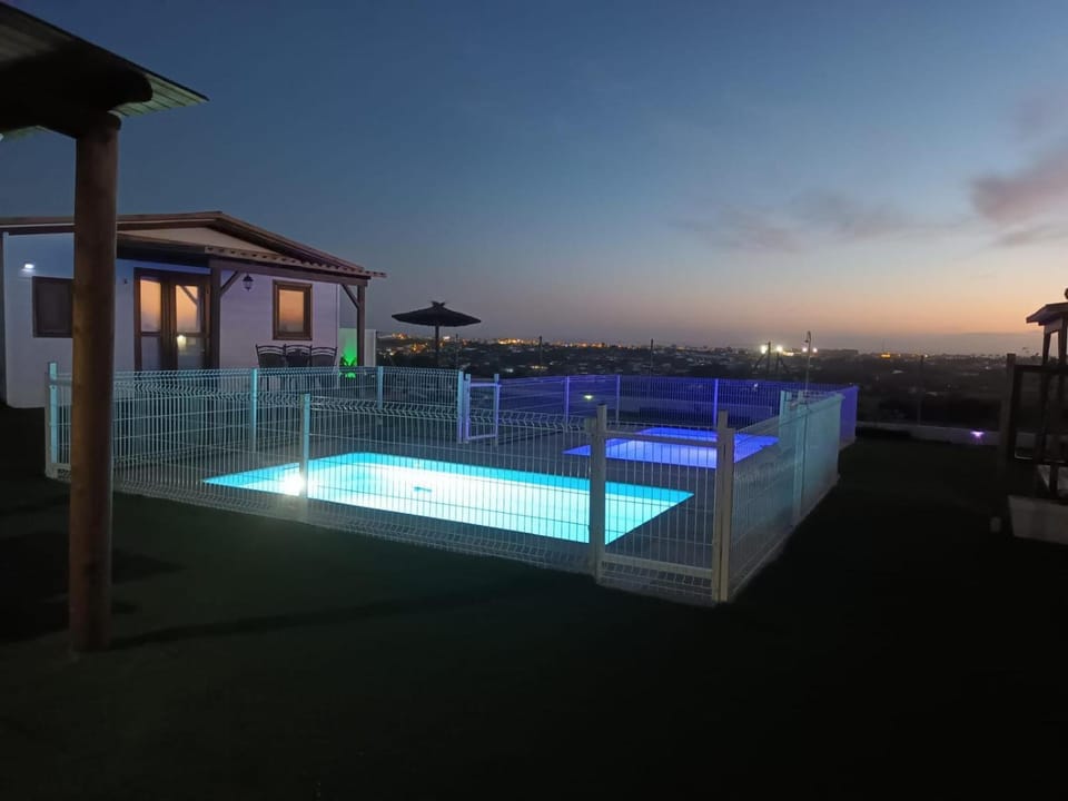 Swimming pool, Sunset