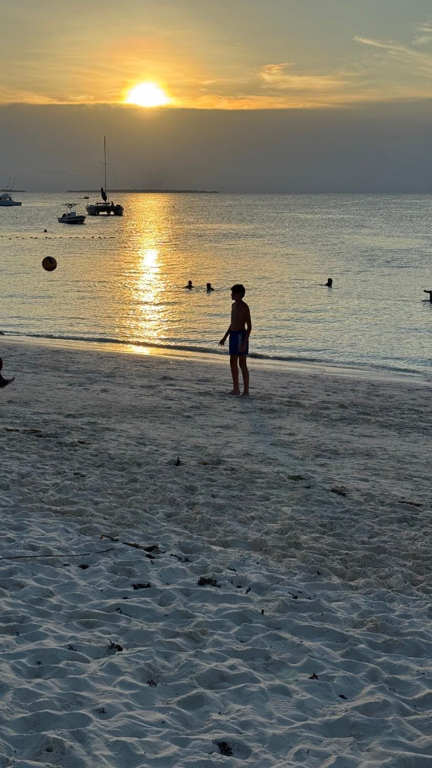 People, Natural landscape, Sunset