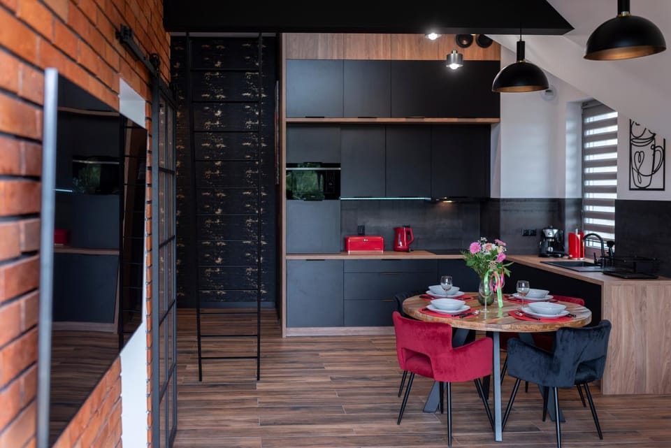 Kitchen or kitchenette, Living room, Dining area