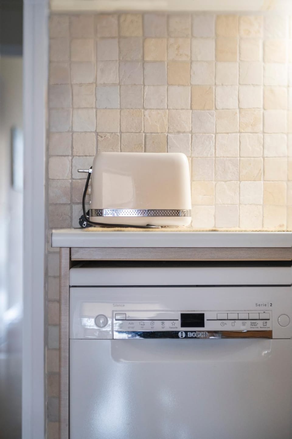 Kitchen or kitchenette, oven