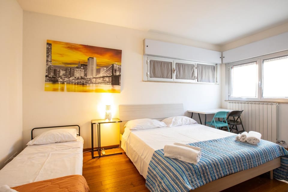 Bed, Photo of the whole room, Bedroom, towels, wardrobe