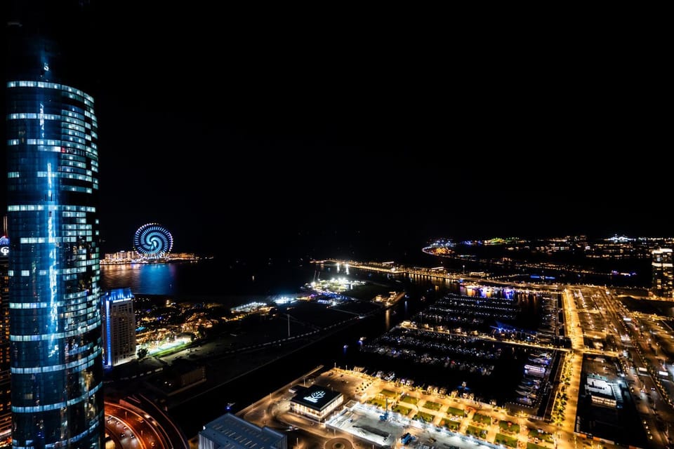 Night, Bird's eye view, Landmark view, Sea view
